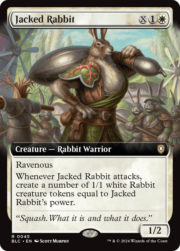 Jacked Rabbit (BLC-045) - Bloomburrow Commander: (Extended Art)