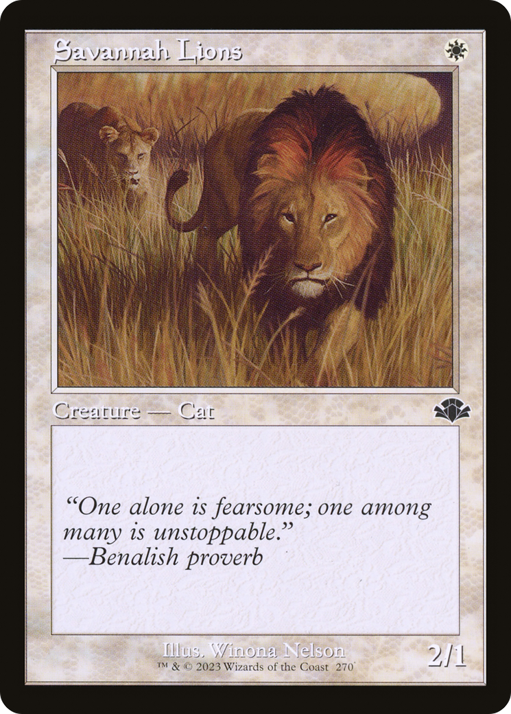 Savannah Lions (Retro Frame) (DMR-270) - Dominaria Remastered Foil