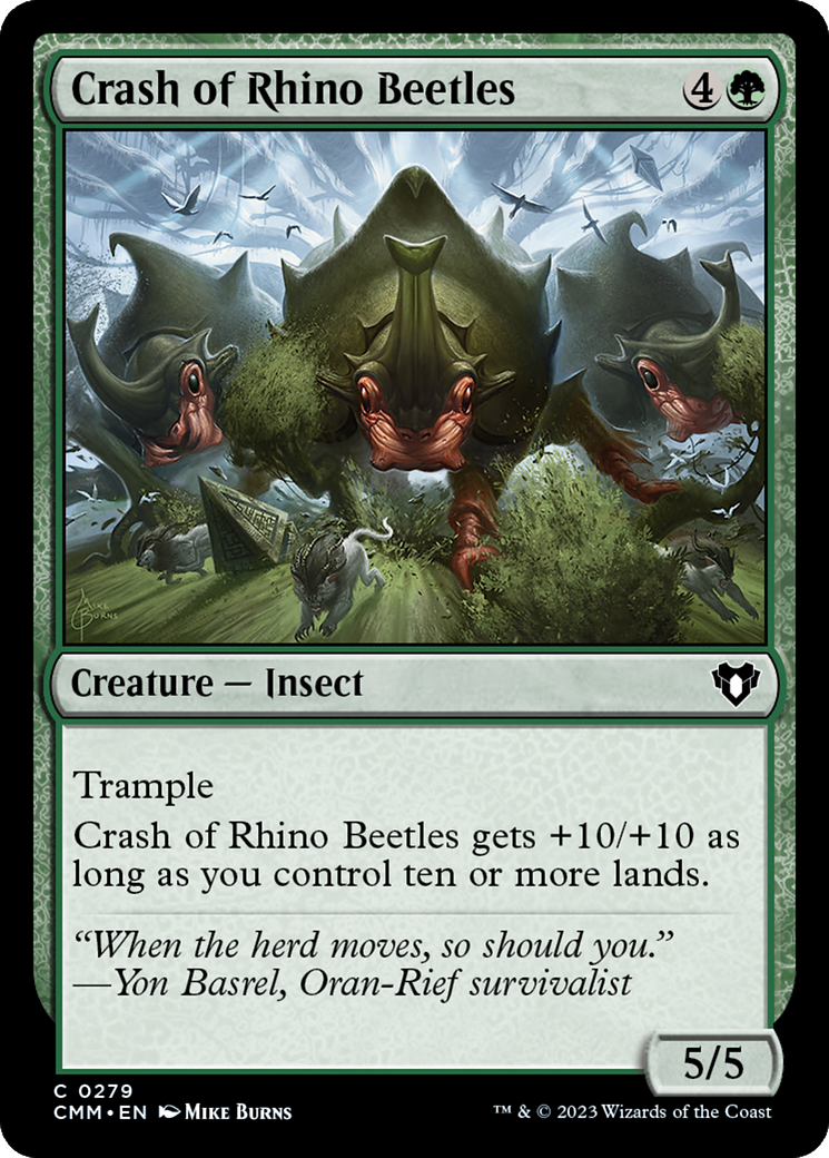 Crash of Rhino Beetles (CMM-279) - Commander Masters Foil 
