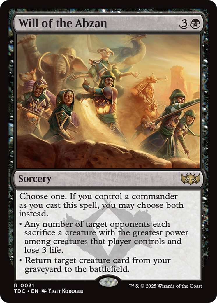 Volonté des Abzans (TDC-031) - Commandant : Tarkir : Tempête de Dragons 
