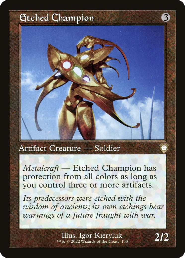 Etched Champion (Retro Frame) (BRC-140) - The Brothers' War Commander