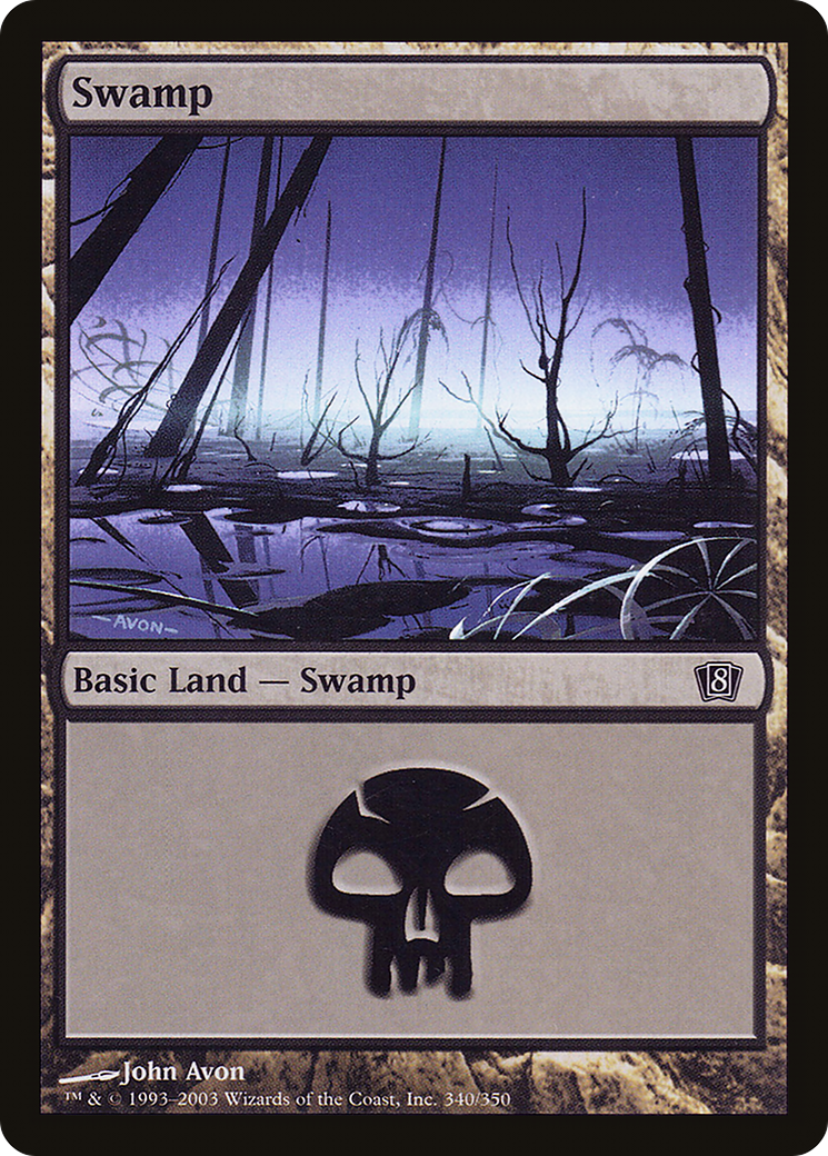 Swamp (340) (8ED-340★) - Eighth Edition Foil