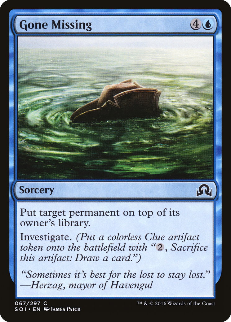 Gone Missing (SOI-067) - Shadows over Innistrad