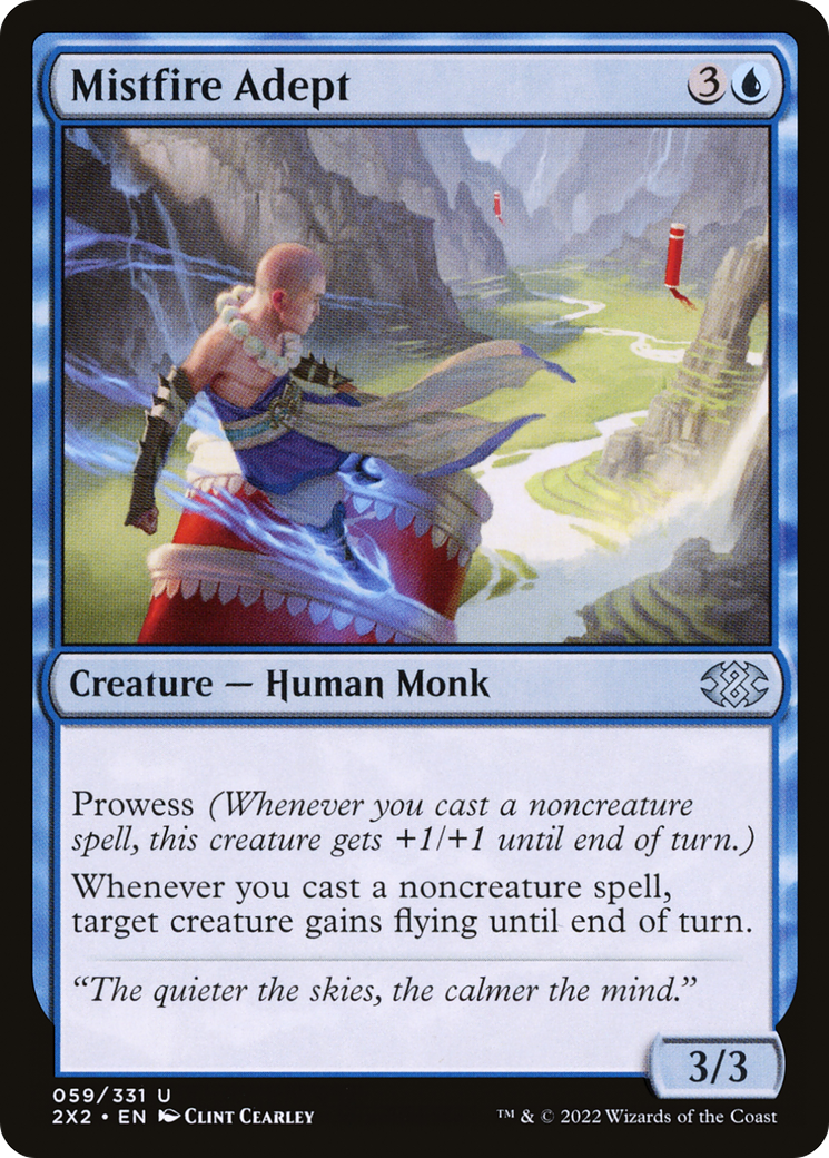 Mistfire Adept (2X2-059) - Double Masters 2022 Foil 