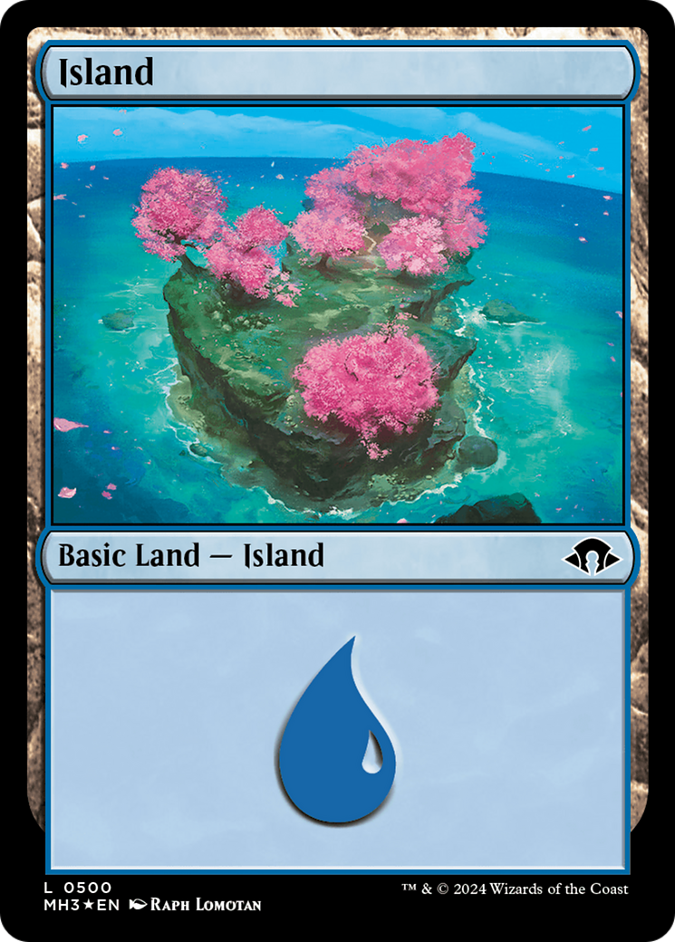 Island (0500) (Ripple Foil) (MH3-500) - Modern Horizons 3 Foil