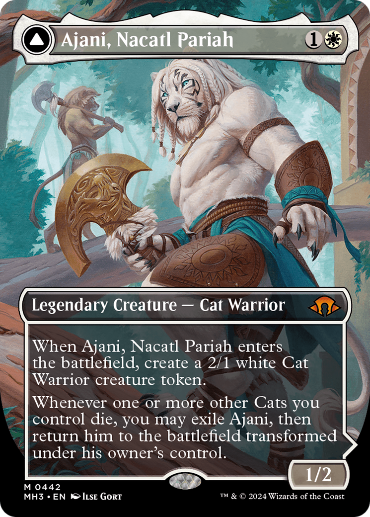 Ajani, Nacatl Pariah // Ajani, Nacatl Avenger (MH3-442) - Horizons Modernes 3 (Sans Bordure) Foil 