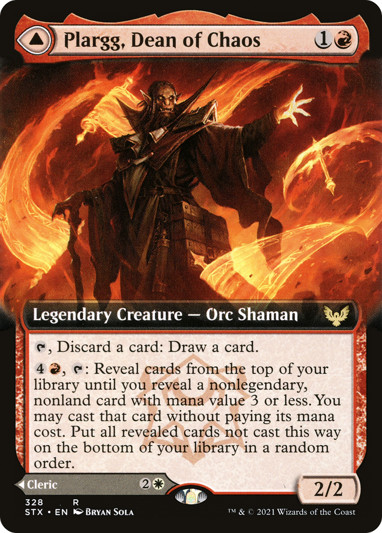 Plargg, Dean of Chaos (Extended Art) (STX-328) - Strixhaven: School of Mages: (Extended Art)