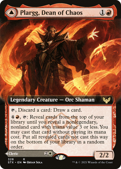 Plargg, Dean of Chaos (Extended Art) (STX-328) - Strixhaven: School of Mages: (Extended Art) Foil