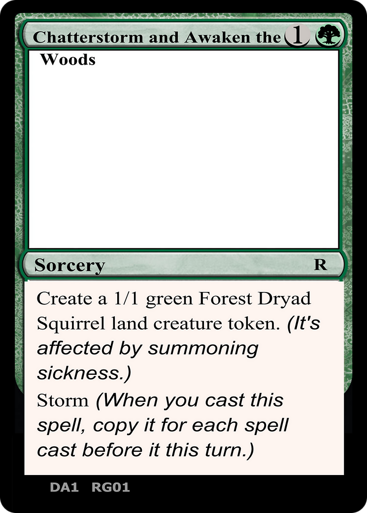 Chatterstorm and Awaken the Woods (UNK-RG01A) - Unknown Event