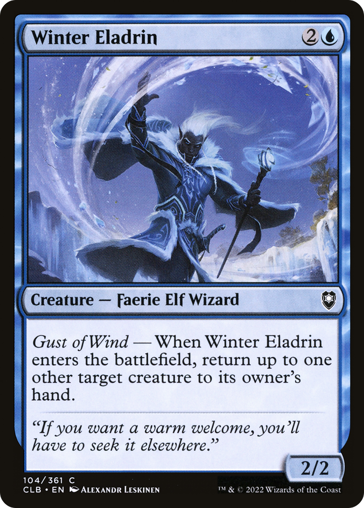 Eladrin d'hiver (CLB-104) - Commander Legends : La Bataille pour Baldur's Gate (Foil) 
