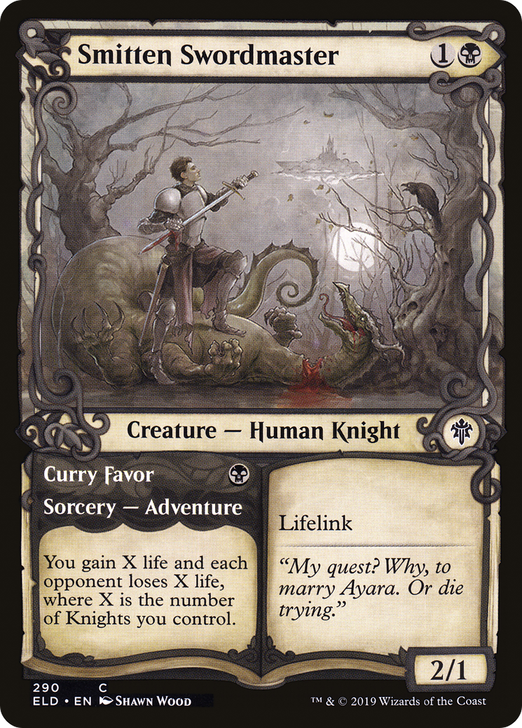 Maître d'épée épris // Curry Favor (ELD-290) - Le Trône d'Eldraine : (Vitrine) Feuille 