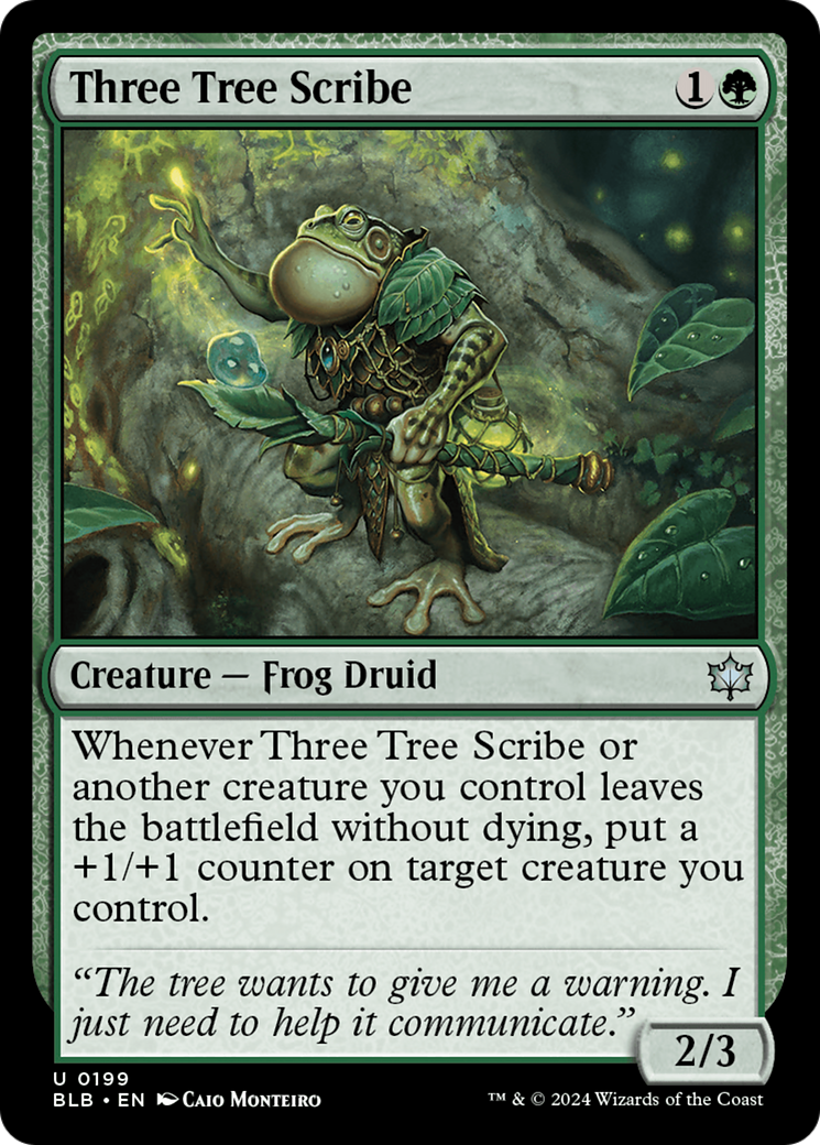 Trois arbres scribes (BLB-199) - Bloomburrow Foil 