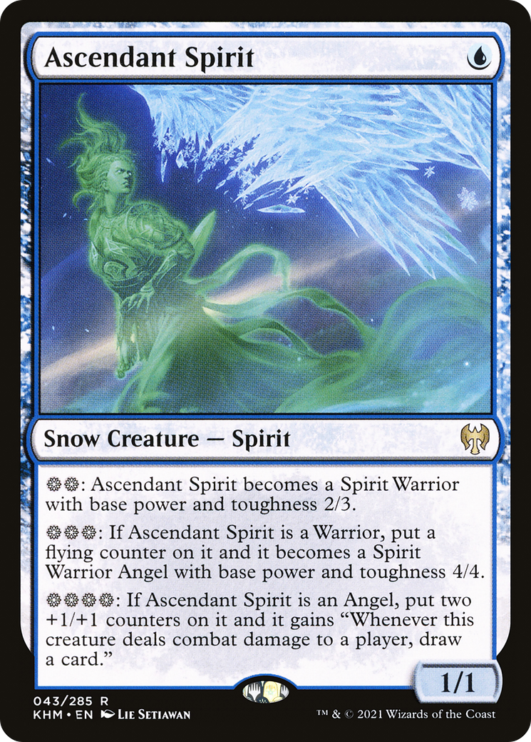 Ascendant Spirit (KHM-043) - Kaldheim : (neige) Foil