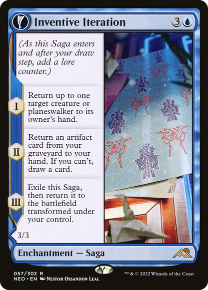 Inventive Iteration (NEO-057) - Kamigawa: Neon Dynasty: (fandfc, enchantment) Foil
