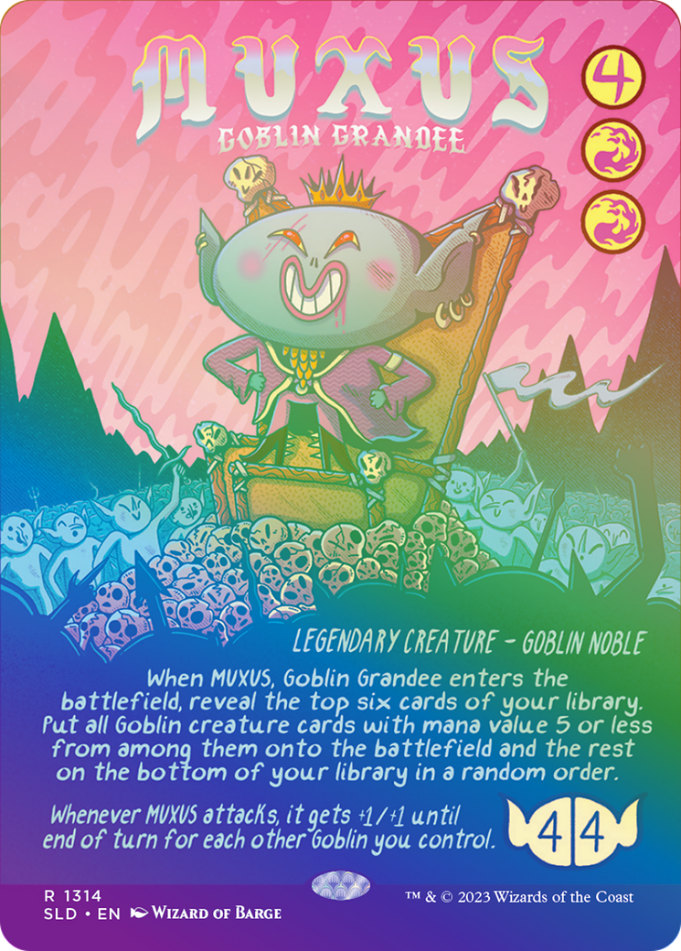 Muxus, Goblin Grandee (Rainbow Foil) (SLD-1314★) - Secret Lair Drop (Borderless) Foil