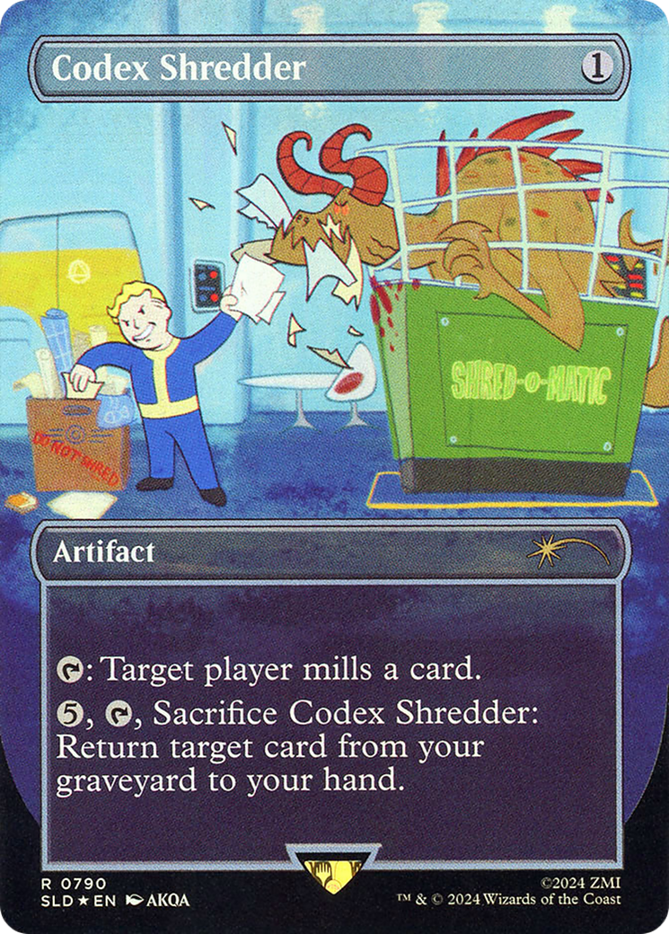 Codex Shredder (Rainbow Foil) (SLD-790★) - Secret Lair Drop (Borderless) Foil