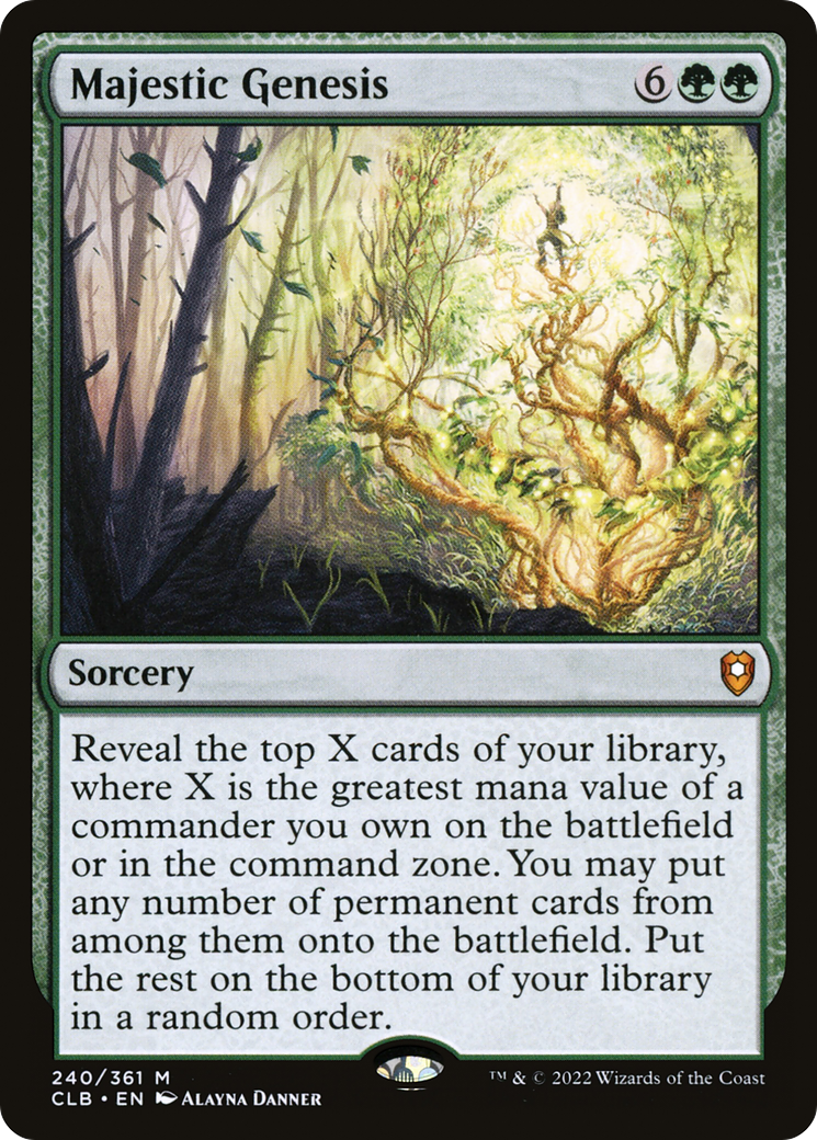Majestic Genesis (CLB-240) - Commander Legends : La Bataille pour Baldur's Gate (version foil) 