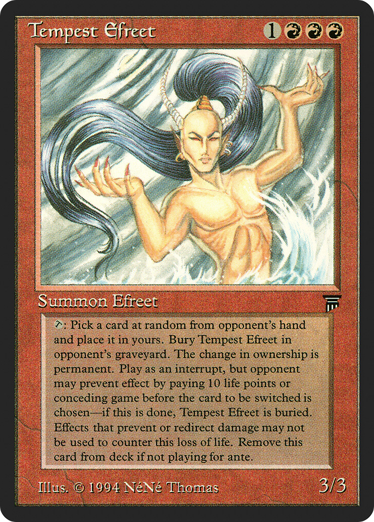 Tempête Efreet (LEG-166) - Légendes