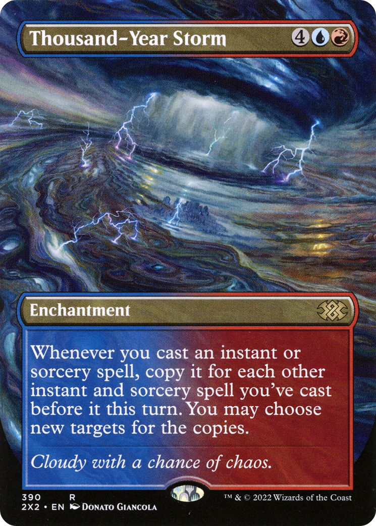 Thousand-Year Storm (Borderless) (2X2-390) - Double Masters 2022 (Borderless) Foil