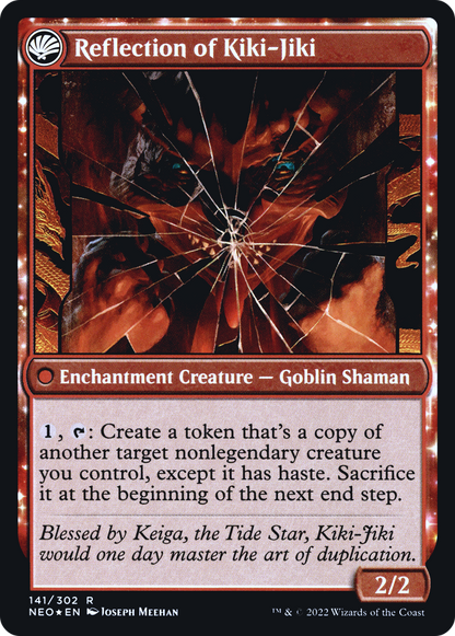 Fable of the Mirror-Breaker (PRE-141) - Kamigawa: Neon Dynasty Promos: (fandfc, enchantment) Foil