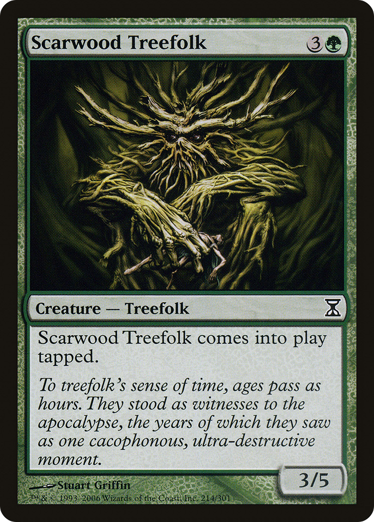 Scarwood Treefolk (TSP-214) - Time Spiral Foil