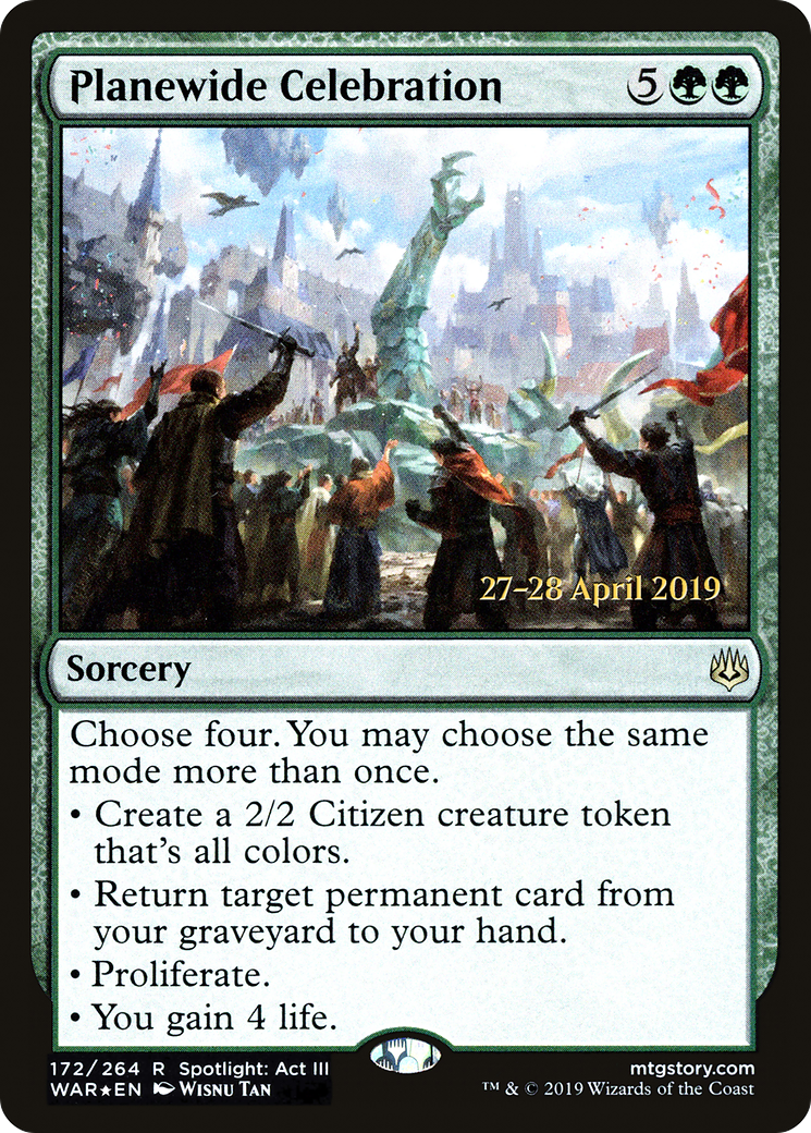 Planewide Celebration (PRE-172S) - War of the Spark Promos Foil