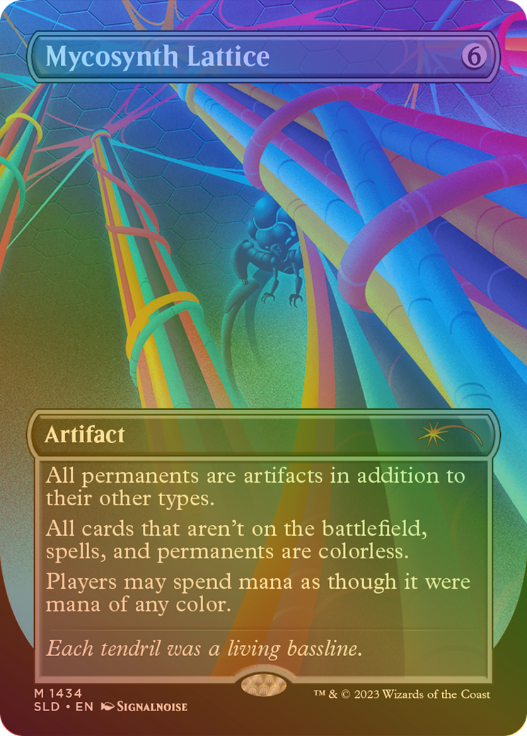 Mycosynth Lattice (Rainbow Foil) (SLD-1434★) - Secret Lair Drop (Borderless) Foil