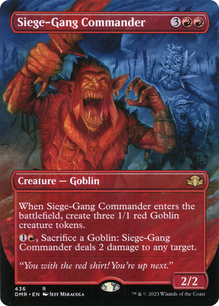 Siege-Gang Commander (Borderless) (DMR-436) - Dominaria Remastered (Borderless)