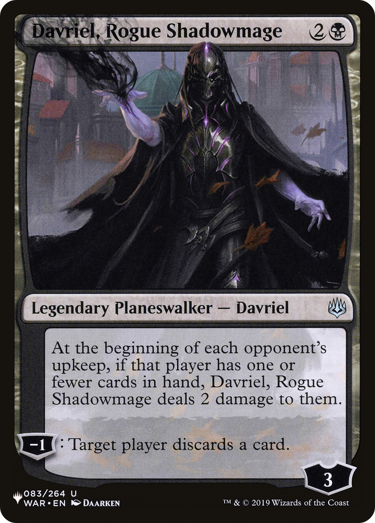 Davriel, Rogue Shadowmage (LIST-083/264) - The List