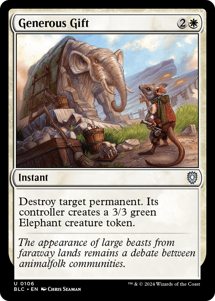 Generous Gift (BLC-106) - Bloomburrow Commander