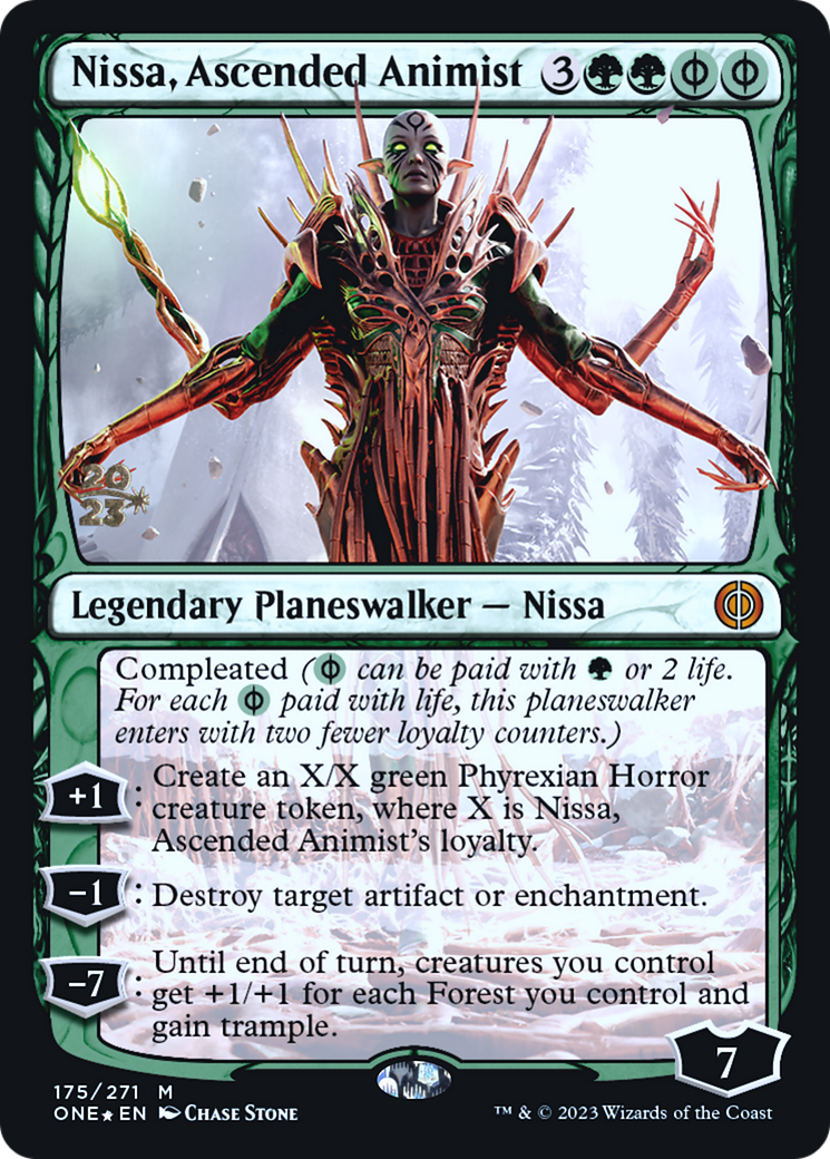 Nissa, Ascended Animist (PRE-175S) - Phyrexia: All Will Be One Promos Foil