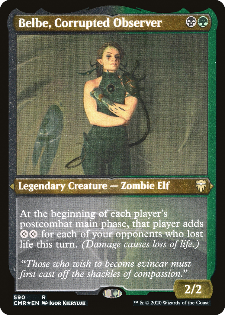 Belbe, Corrupted Observer (Foil Etched) (CMR-590) - Commander Legends Foil
