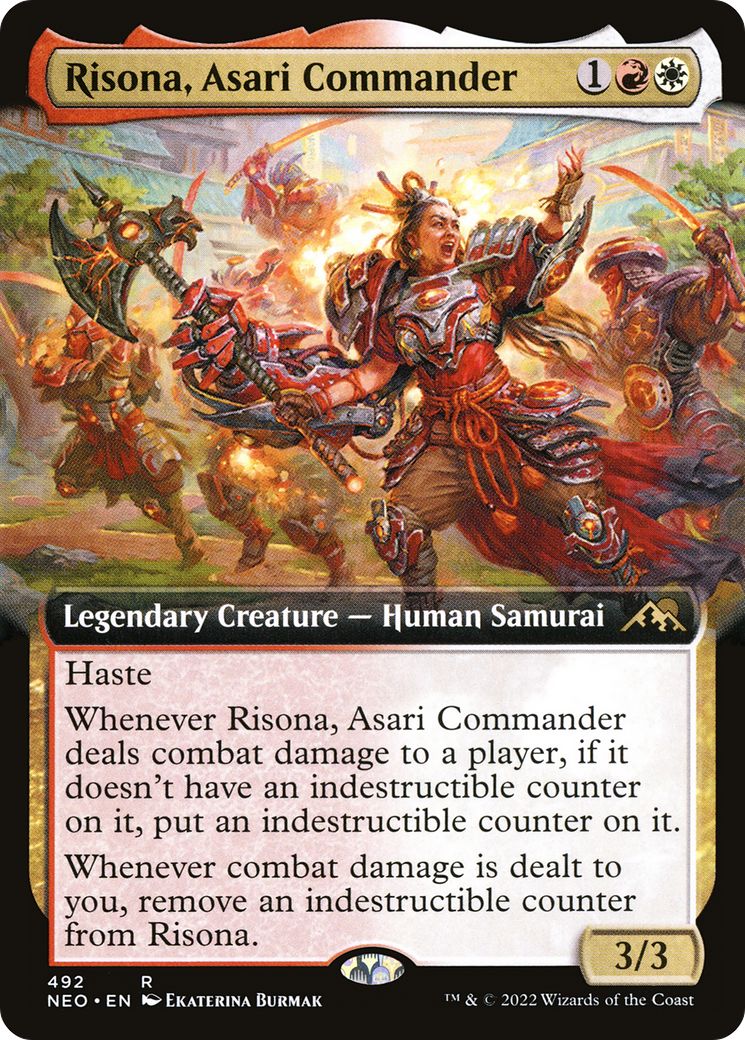 Risona, commandante Asari (NEO-492) - Kamigawa : Neon Dynasty : (Extended Art) Foil 