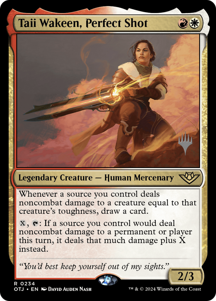 Taii Wakeen, Tir parfait (POTJ-234P) - Promotions Outlaws of Thunder Junction 