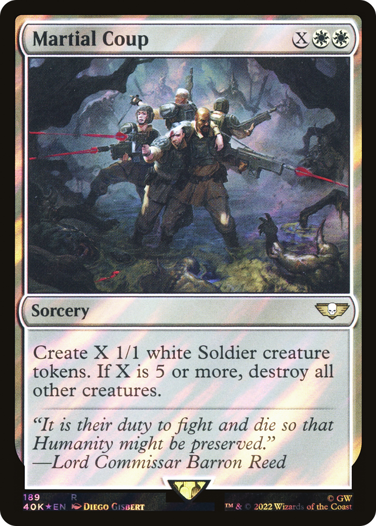 Martial Coup (Surge Foil) (40K-189★) - Warhammer 40,000 Commander Foil