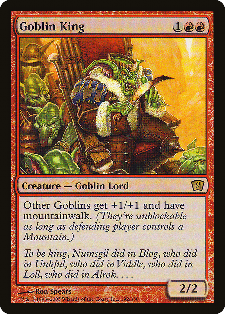 Goblin King (9ED-192★) - Ninth Edition Foil