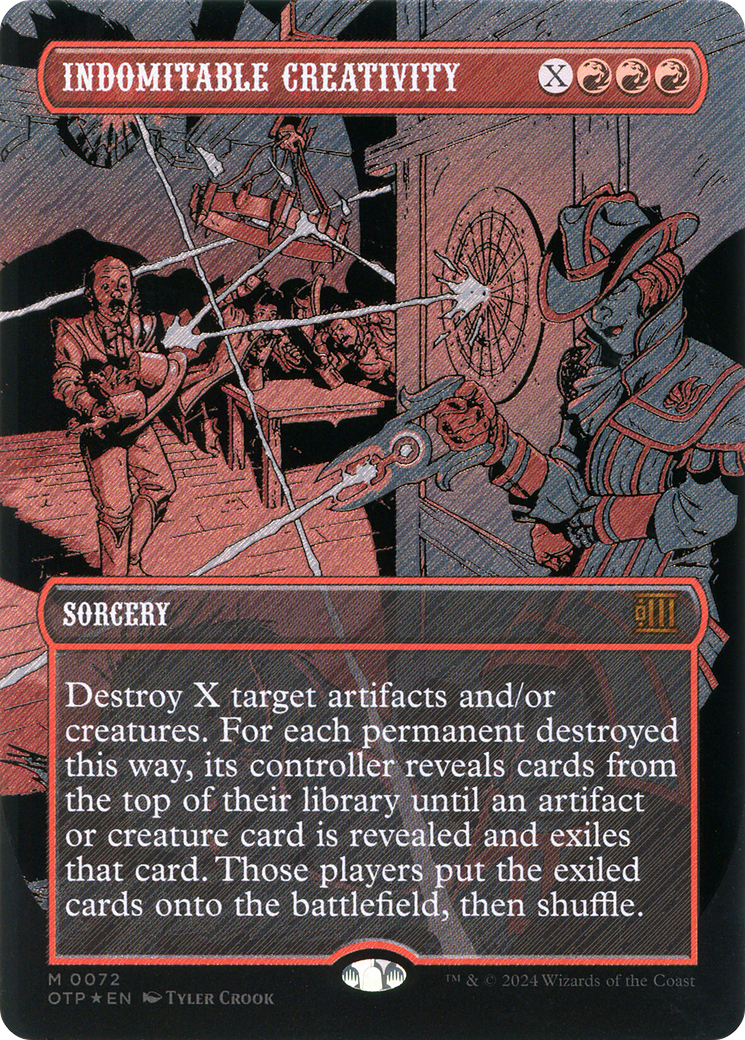 Indomitable Creativity (Textured Foil) (OTP-072) - Breaking News (Borderless) Foil