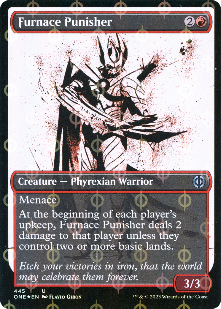 Furnace Punisher (ONE-445) - Phyrexia : All Will Be One : (Showcase) Foil 