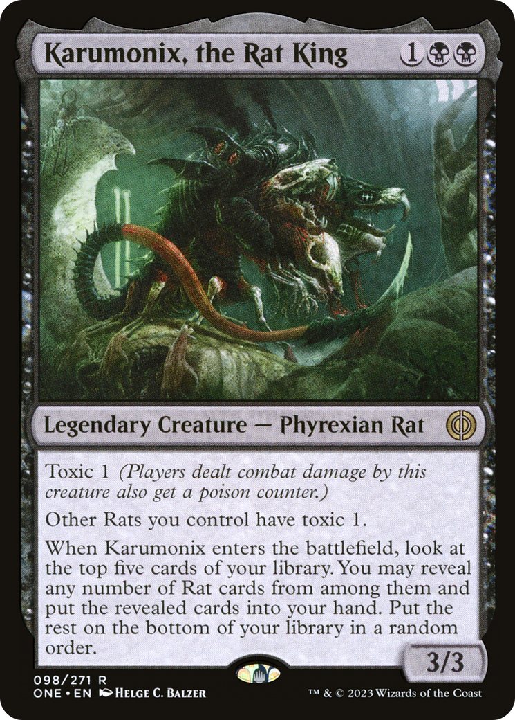 Karumonix, the Rat King (ONE-098) - Phyrexia: All Will Be One Foil