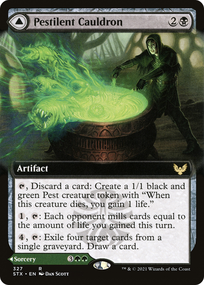 Pestilent Cauldron (Extended Art) (STX-327) - Strixhaven: School of Mages: (Extended Art)