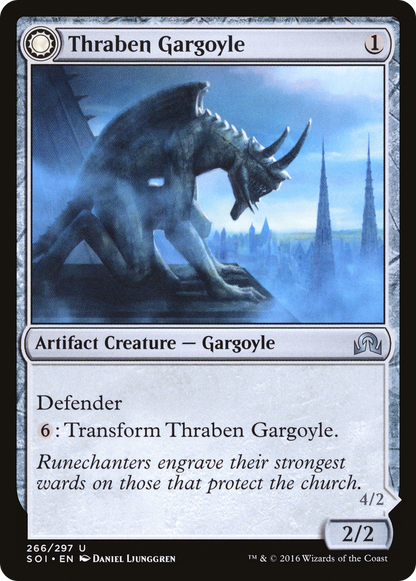 Gargouille Thraben // Antagoniste Aile-de-Pierre (SOI-266) - Shadows over Innistrad : (Transformation Double Face) Foil 