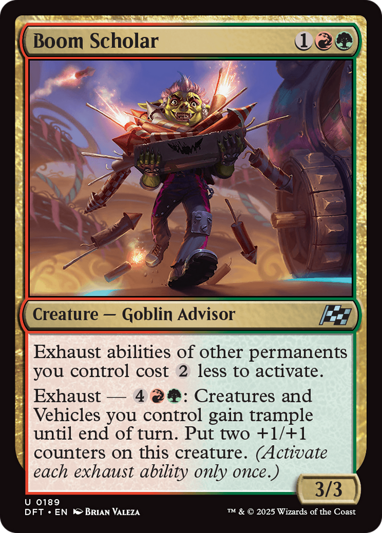 Boom Scholar (-189) - Feuille d'Aetherdrift 