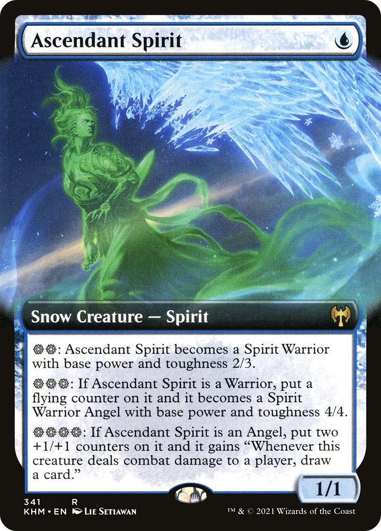 Esprit Ascendant (KHM-341) - Kaldheim : (Extended Art, neige) Feuille