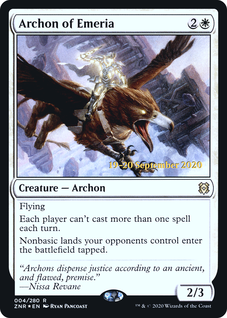 Archon of Emeria (PRE-004) - Zendikar Rising Promos Foil