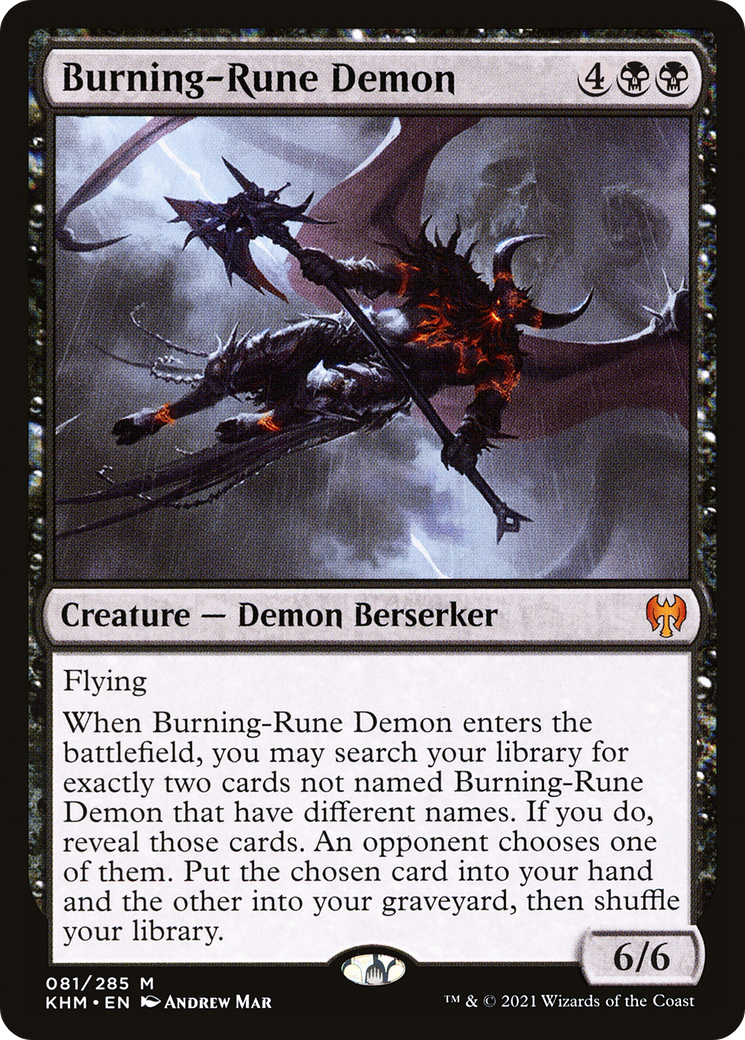 Démon runique ardent (KHM-081) - Kaldheim 