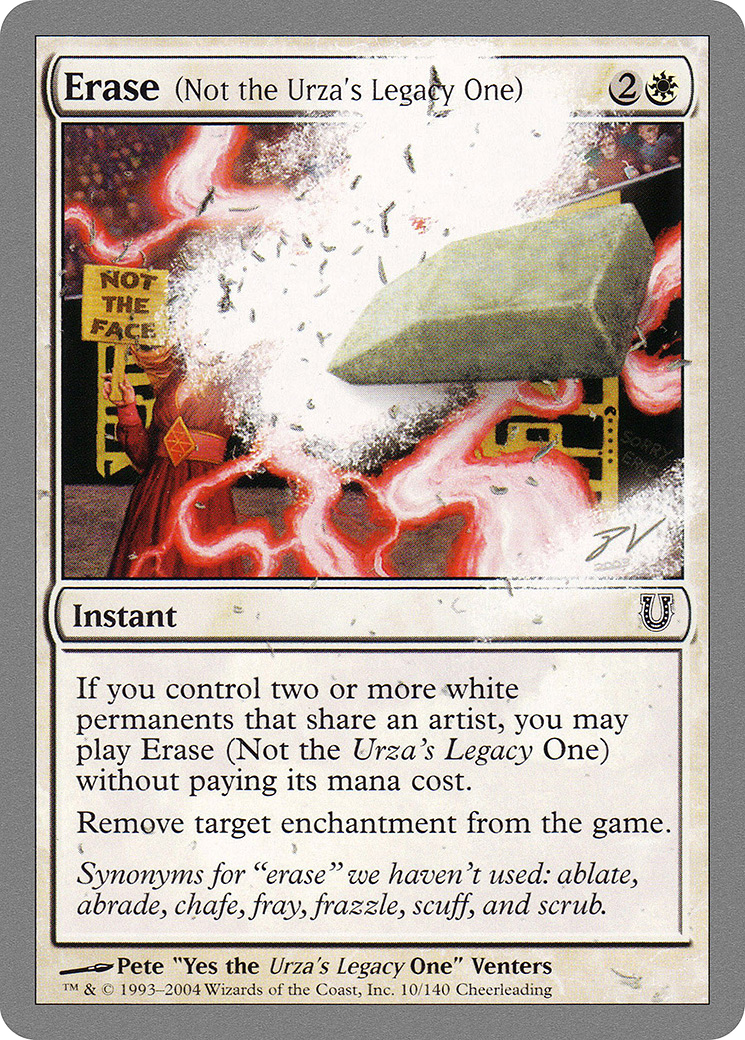 Effacer (pas l'Urza's Legacy One) (UNH-010) - Feuille déchiquetée 