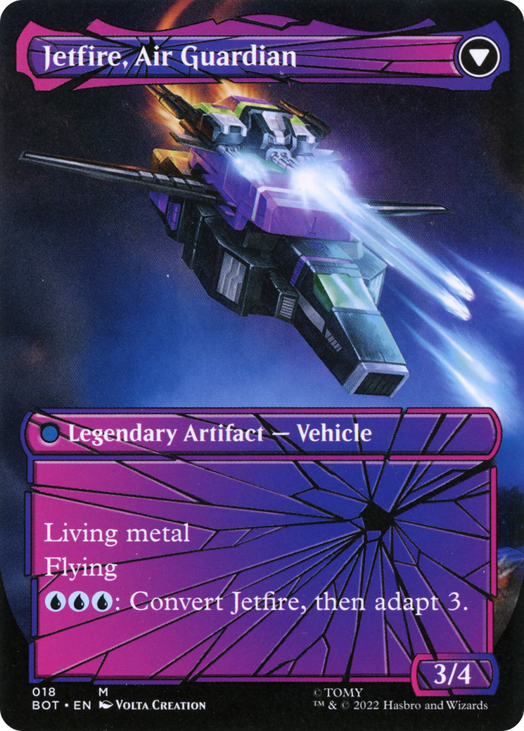 Jetfire, Scientifique ingénieux // Jetfire, Gardien de l'air (BOT-018) - Transformers : (convertdfc, shatteredglass) (Sans bordure) Feuille 