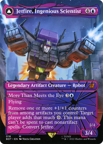 Jetfire, Scientifique ingénieux // Jetfire, Gardien de l'air (BOT-018) - Transformers : (convertdfc, shatteredglass) (Borderless) 