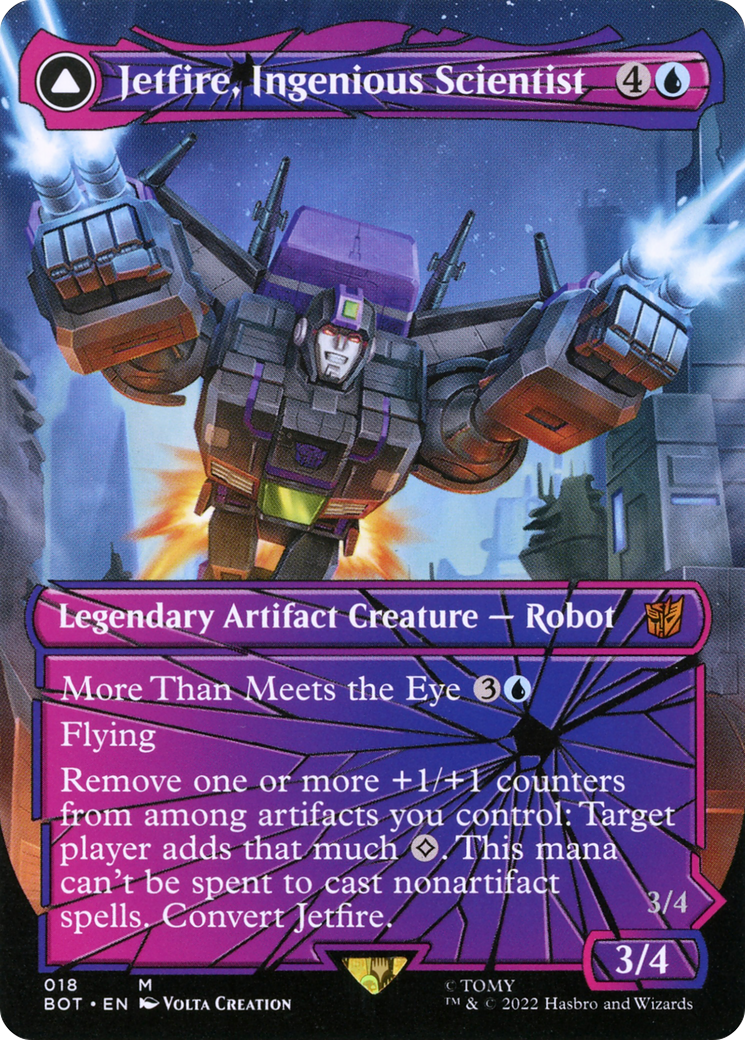 Jetfire, Scientifique ingénieux // Jetfire, Gardien de l'air (BOT-018) - Transformers : (convertdfc, shatteredglass) (Borderless) 