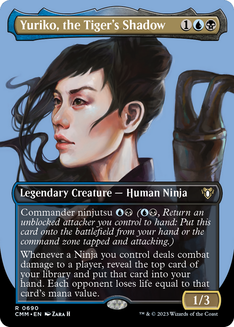 Yuriko, the Tiger's Shadow (Borderless) (CMM-690) - Commander Masters (Borderless)